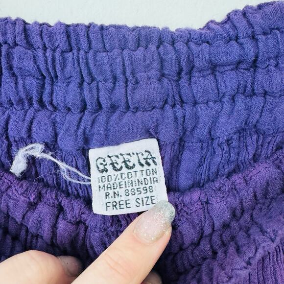 Geeta Pink And Purple Boho Long Skirt Women’s One Size - Picture 4 of 6